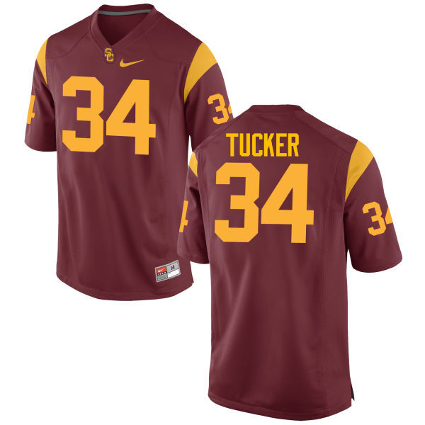 Men #34 Olajuwon Tucker USC Trojans College Football Jerseys-Cardinal